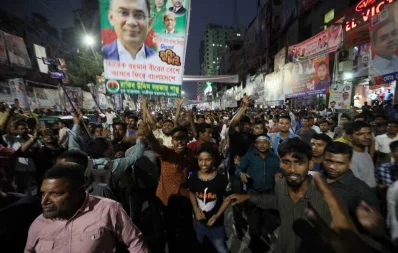 BNP men gather at Naya Paltan ahead of Saturday&rsquo;s rally. Photo: Mahmud Hossain Opu/Dhaka Tribune