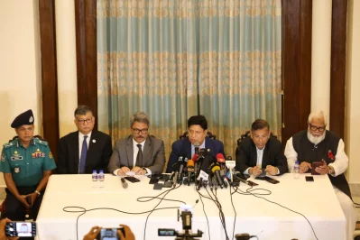 Foreign Minister Dr AK Abdul Momen speaking at the briefing for diplomats at the state guesthouse Jamuna in Dhaka on Monday, October 30, 2023. Photo: Mahmud Hossain Opu/Dhaka Tribune
