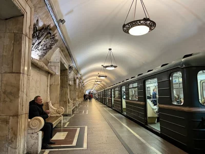 A man sits at a metro station in Moscow, Russia. Photo: Ali Asif Shawon/Dhaka Tribune