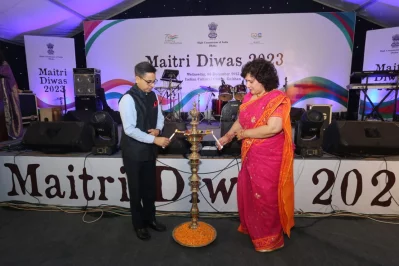 The image shows a glimpse of Maitri Diwas program in Dhaka on Wednesday night, December 6, 2023. Photo: Courtesy