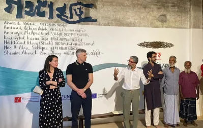 Representatives attend the &ldquo;Gangaburi&rdquo; exhibition at the Brihatta Art Foundation in Hazaribagh recently. Photo: Courtesy