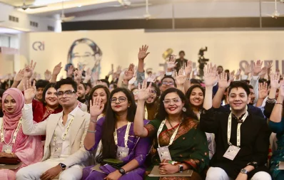 The image shows a glimpse of the 52nd episode of its &ldquo;Let&rsquo;s Talk&rdquo; series arranged by Centre for Research and Information (CRI), on Friday, December 22, 2023. Photo: CRI