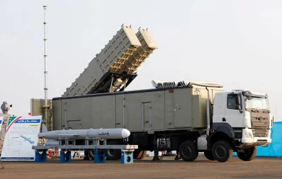 File photo: An Iranian missile system is displayed during an unveiling ceremony at a naval base in Konarak on December 24, 2023. Photo: Reuters