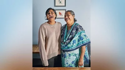 Bangladeshi-born chef Nur-E Gulshan Rahman along with her daughter. Photo: Korai Kitchen website