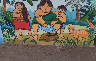 A colourful mural at Jahangirnagar University. Photo: Ashibul Islam Rifat