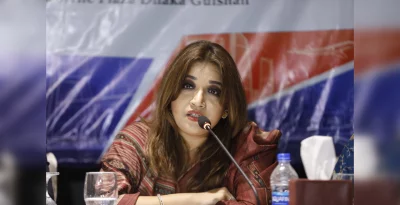 BNP leader Shama Obaid speaking at an event in Dhaka on Wednesday, February 28, 2023. Photo: Mahmud Hossain Opu/Dhaka Tribune