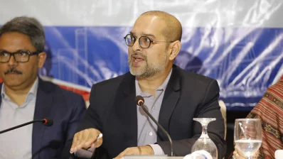 Dhaka Tribune Editor Zafar Sobhan moderates a seminar  titled ‘Setting the agenda: What will the next 5 years bring?’ in Dhaka on Wednesday, February 28, 2024. Photo: Mahmud Hossain Opu/Dhaka Tribune