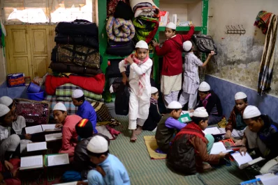 The photos show students at an Alia madrasa in Dhaka. Photo: Mahmud Hossain Opu/Dhaka Tribune
