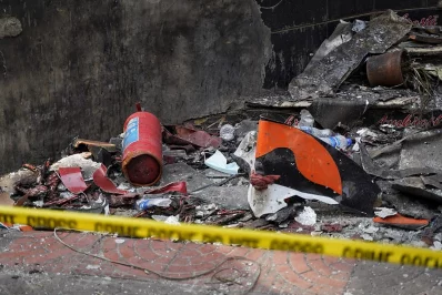 The image shows the aftermath of Bailey Road fire in Dhaka. Photo: Ahadul Karim Ahad/Dhaka Tribune