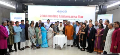 The 26th founding anniversary celebration of Diplomatic Correspondents Association, Bangladesh (DCAB) is held at Dhaka Club in Dhaka on Saturday, March 16, 2024. Photo: Courtesy