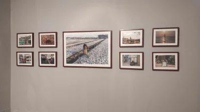 The image shows portraits of street children at an exhibition on street children at Bangladesh Shilpakala Academy. Photo: Dhaka Tribune