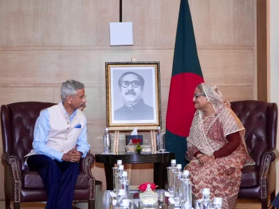Union minister S Jaishankar meets Sheikh Hasina in New Delhi, India on Monday, June 10, 2024. Photo: X