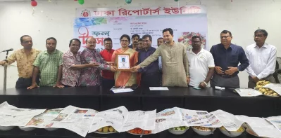 Agriculture Secretary Wahida Akter on Saturday attends an opening ceremony of the Dhaka Reporters Unity (DRU) fruits festival at Nasrul Hamid auditorium as chief guest, July 6, 2024. Photo: BSS