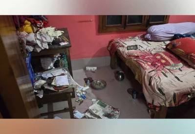 The image shows the aftermath of vandalism in Jessore. Photo: Bangla Tribune