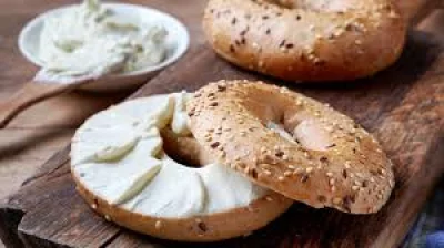 Bagel and cream cheese second story