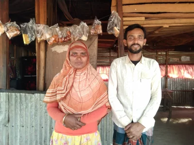 Liton Ali and Anzu Begum, proud parents of Bangladesh national women&rsquo;s football team player Mosammat Sagorika