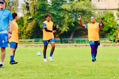 Sabina trains ahead of Pakistan tie in Kathmandu Saturday Photo: BFF