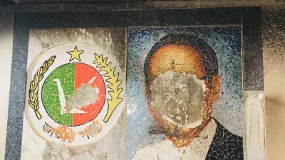 The aftermath of the vandalized Jatiya Party office in Kakrail on Thursday, October 31, 2024. Photo: Ahadul Karim Khan/Dhaka Tribune