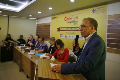 Dr Iftekharuzzaman, executive director of TIB, is speaking at the 19th Anti-Corruption Cartoon Competition held at TIB&rsquo;s Dhanmondi office, on Monday, December 9, 2024. Photo: Mehedi Hasan/ Dhaka Tribune