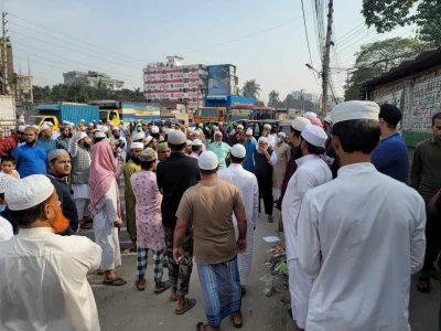 Ijtema participants began leaving the ground after the announcement. Photo: Dhaka Tribune