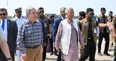 Dr Yunus, Guterres in Coxs Bazar to join iftar with Rohingyas. Photo: UNB