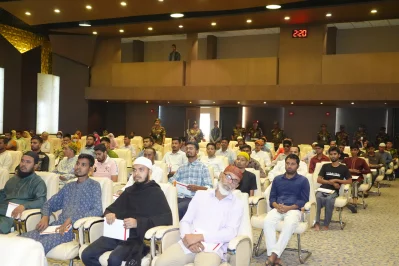 Bangladesh Army holds a reception for the July uprising heroes at the Army Multipurpose Complex in Dhaka Cantonment on Tuesday, March 25, 2025. Photo: Dhaka Tribune