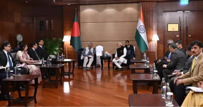 This was the first-ever in-person meeting between the two South Asian leaders since the formation of Bangladeshs interim government last August 8, following the fall of the previous government three days earlier. Photo: Facebook/Chief Adviser GOB