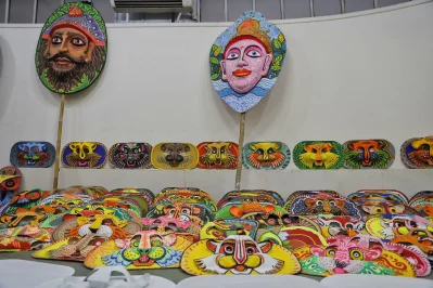 The final touches to the Bengali New Year are underway at the Faculty of Fine Arts of Dhaka University. Photo: Ahadul Karim Khan/Dhaka Tribune