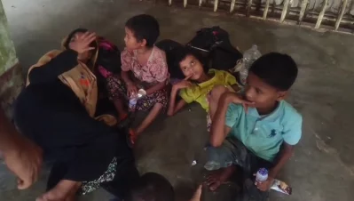 22 Rohingyas crossed Teknaf border, 14 including two women two men and ten children held by BGB on Thursday, June 05, 2025. Photo: Dhaka Tribune