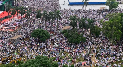 Thousands of Bangladesh Jamaat-e-Islami leaders and supporters gather at Suhrawardy Udyan in Dhaka. Photo: Mahmud Hossain Opu/Dhaka Tribune