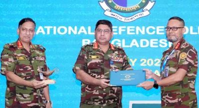 The Capstone Course 2025/2, an intensive three-week strategic leadership program held from July 13 concluded on Thursday at the National Defence College (NDC), Mirpur Cantonment. Photo: Courtesy