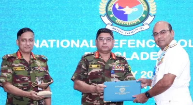 The Capstone Course 2025/2, an intensive three-week strategic leadership program held from July 13 concluded on Thursday at the National Defence College (NDC), Mirpur Cantonment. Photo: Courtesy