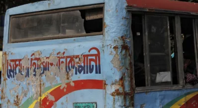 Photos of rundown buses, minibuses operating in Dhaka city. Photo: Ahadul Karim Khan/Dhaka Tribune