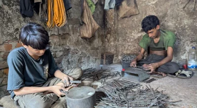 Children working in factories of Jinjira. Photo: Dhaka Tribune