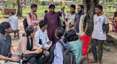 Rajshahi University Central Students&rsquo; Union (Rucsu) election campaign has begun on Monday. Photo: Dhaka Tribune