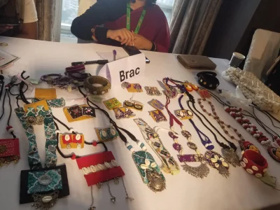 Women entrepreneurs showcase their products at the first-ever WOW Market (Women of Worth and Wonder) held at Crowne Plaza Hotel in Gulshan, Dhaka, attracting buyers from across the country and abroad on Saturday, September 20, 2025. Photo: Dhaka Tribune