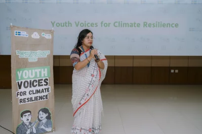 Sumaiya Binte Selim Sudha, Youth Focal, CAP-RES Project, ICCCAD. Photo: Ahadul Karim Khan/Dhaka Tribune