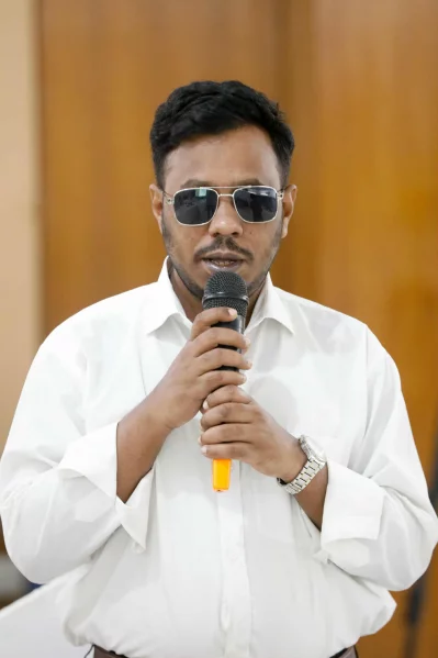 Md Arif Hosen, Capacity Building Officer, Visually Impaired People’s Society (VIPS). Photo: Ahadul Karim Khan/Dhaka Tribune