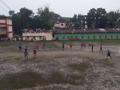 Scenes from a local football match in Naria, Shariatpur (Courtesy)