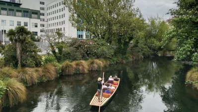 The Avon River, Christchurch, New Zealand.