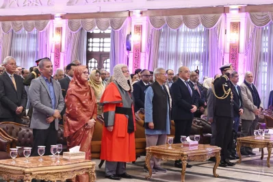 Oath taking ceremony of Zubayer Rahman Chowdhury. Photo: Dhaka Tribune