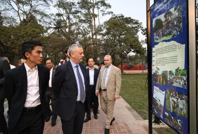 Foreign diplomats visit July Mass Uprising museum ahead of public opening, on February 2, 2026. Photo: Dhaka Tribune