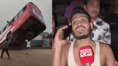 Grieving relatives call out for their missing loved ones after the bus plunged into the Padma River, on March 25, 2026.