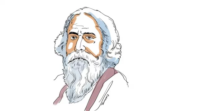 Rabindranath Tagore Line DrawingHow To Draw Rabindranath TagoreEasy  Drawing For Kids Step By Step from ঠকরছব Watch Video  HiFiMovco