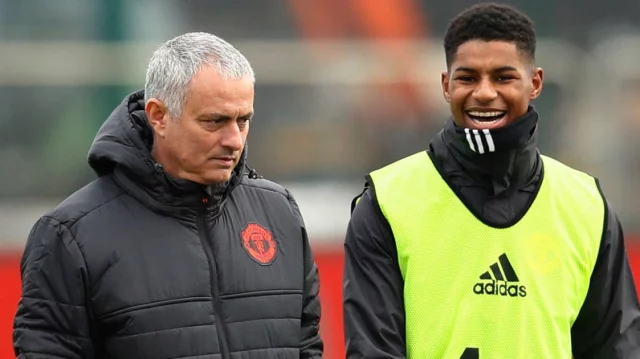 Marcus Rashford a José Mourinho