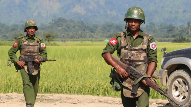 Myanmar military shells Rakhine town seized by ethnic minority