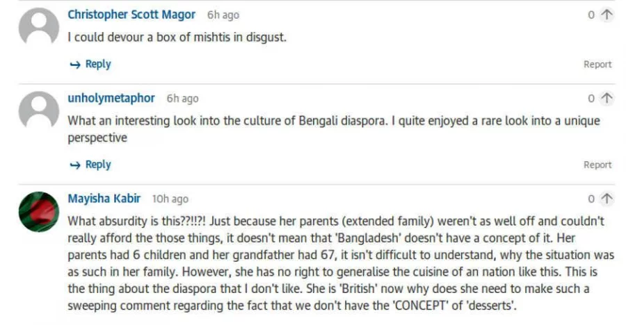 Bangladeshi cuisine has no dessert?