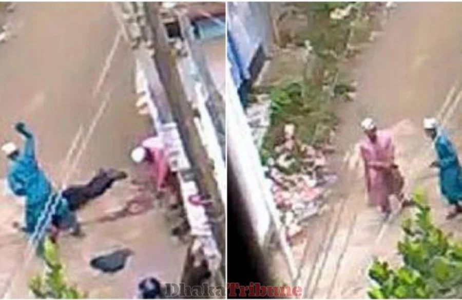 CCTV stills show how brutally a militant had been hacking a policeman near Sholakia, Eidgah, on July 7 Courtesy