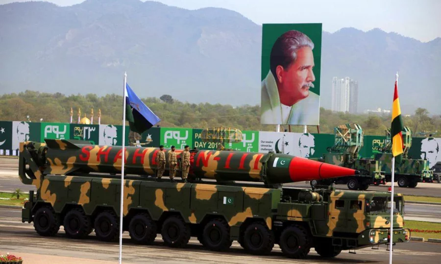 The Shaheen-III missile is displayed during the Pakistan Day parade in Islamabad, Pakistan, March 23, 2016. REUTERS