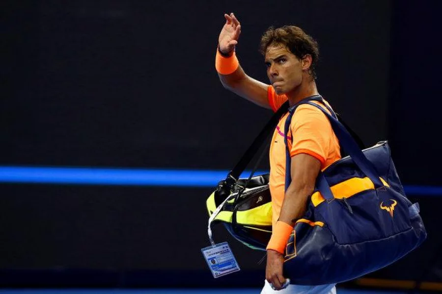 Tennis - China Open Men's Singles quarterfinal - Beijing, China - 07/10/16. Rafael Nadal of Spain leaves the court after losing to Grigor Dimitrov of Bulgaria. REUTERS/Thomas Peter